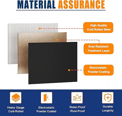 Miniatura 4 de Armarios de Almacenamiento de Metal Casillero con Barra para Colgar y Estantes Ajustables, Armario de Almacenamiento de Acero para Ropa de 71'' para