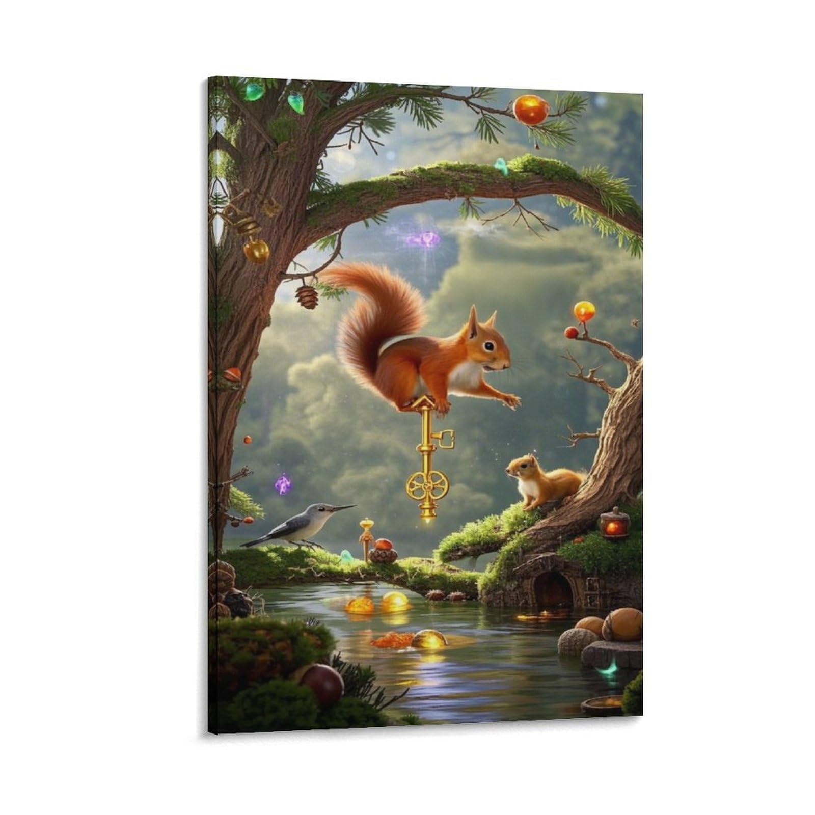 Toile imperméable écureuil MEFESE 3D poster résistant UV 30x45cm - 6