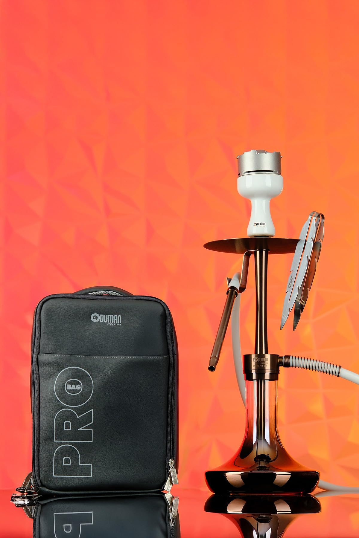 Oduman INFINITY Stainless Steel Hookah Set with Travel Bag Premium Shisha Kit Heavy Duty Excellent Airflow Complete Set