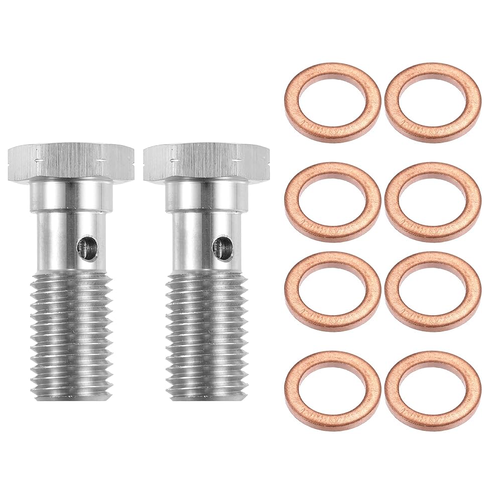 Amazon | X AUTOHAUX バンジョーボルト 銅ワッシャー付き 単一