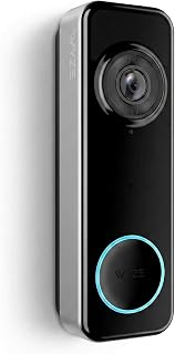 Wyze Battery Video Doorbell Wireless Camera, 1536x1536 HD+ with Color Night Vision, 2-Way Audio, 1:1 Head-to-Toe View, Person/Vehicle/Package Monitor, Wire-Free/Wired Option, 1 Minute Easy Setup