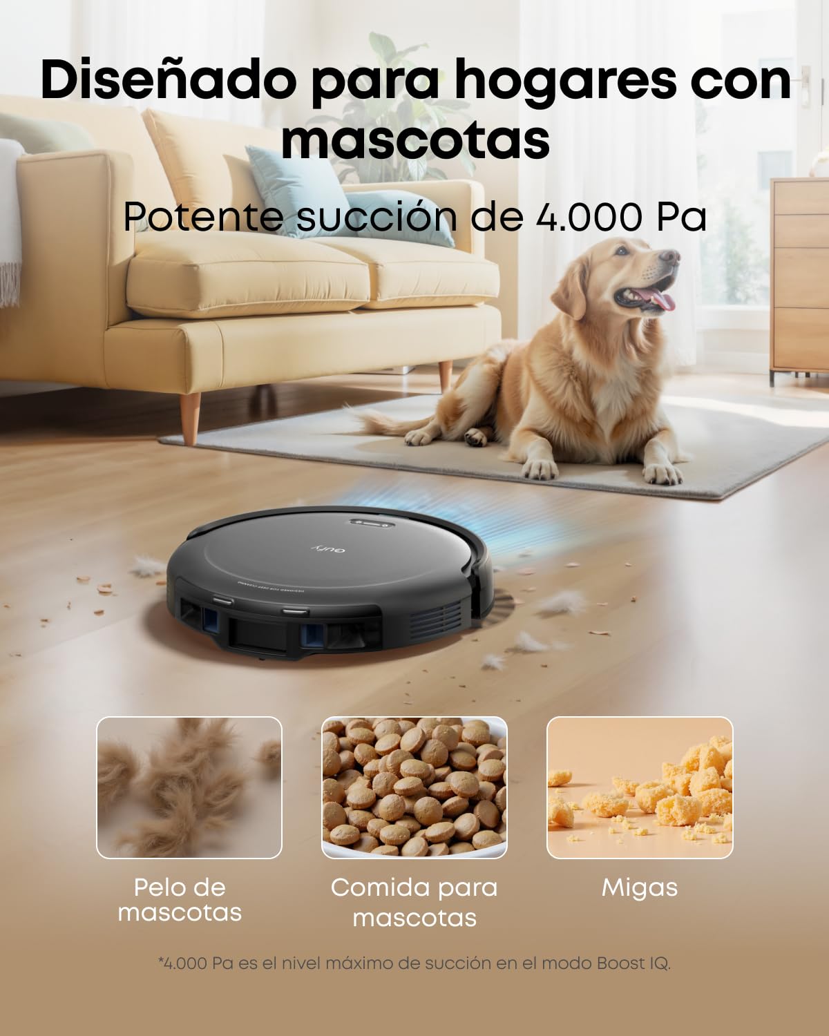 eufy C10 robot aspirador con estación de succión automática, diseño ultraplano 7,2 cm, limpieza alfombras, cepillo extensible para esquinas, vaciado automático, láser y navegación infrarrojos