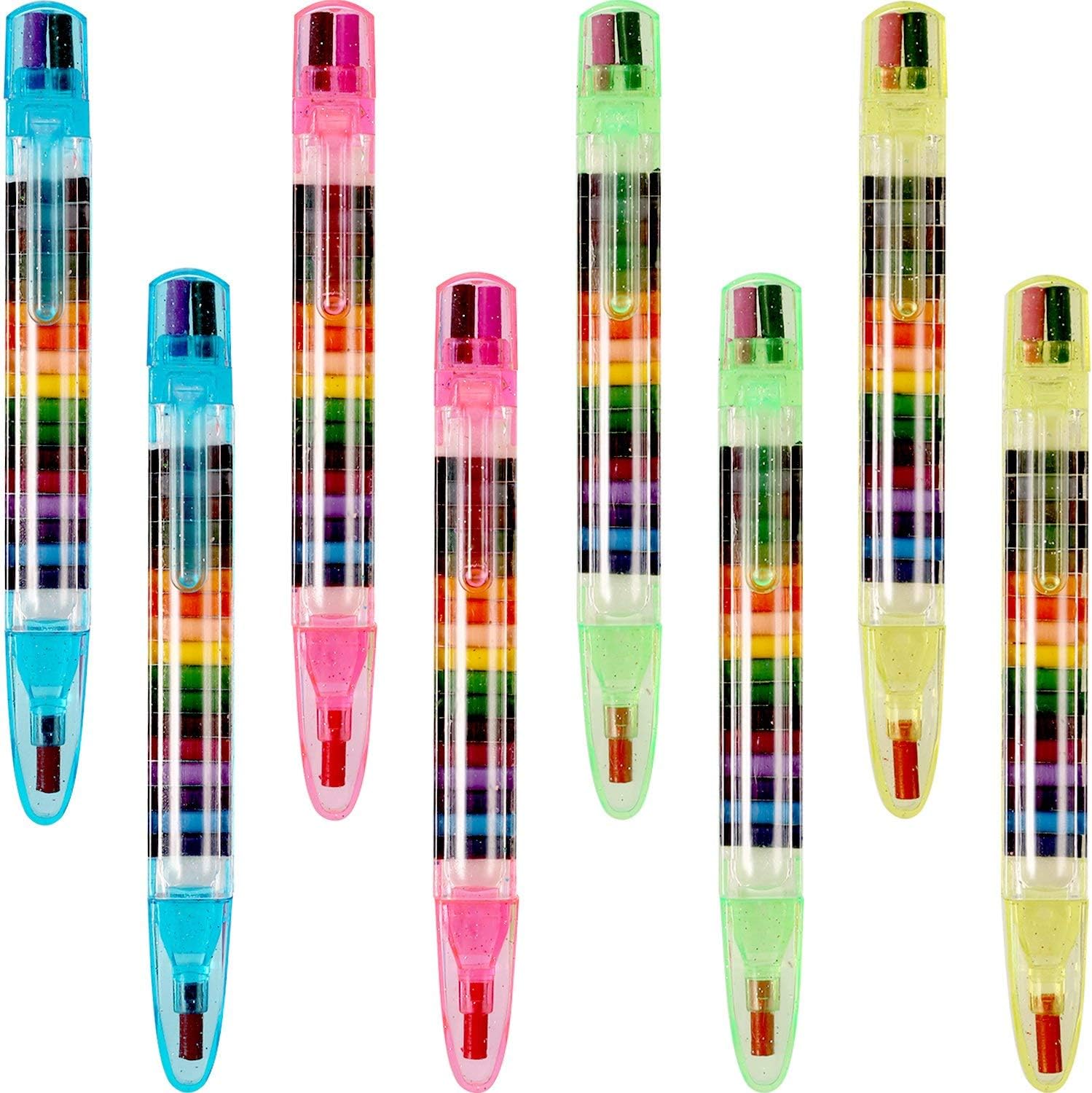 MAMAXI Color Crayon 20 Color Primary School Children's Safety Non-Toxic Painting Graffiti Pen Oil Pastel 4 Shell Colors (20 Pieces))