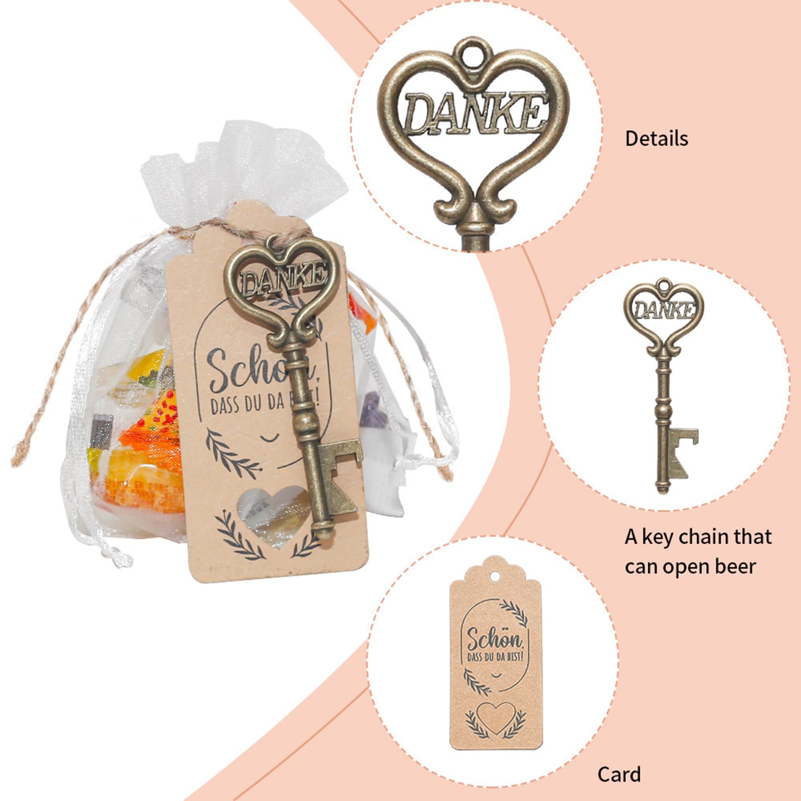 Retro Flaschenöffner für Schlüssel, Brautparty, Partygeschenke, Hochzeitsgastgeschenk, Vintage Skelettschlüssel, Blumenstrauß, Souvenir, Geschenk, 5 Hochzeitsparty Geschenke, Geschenkboxen für Gäste,