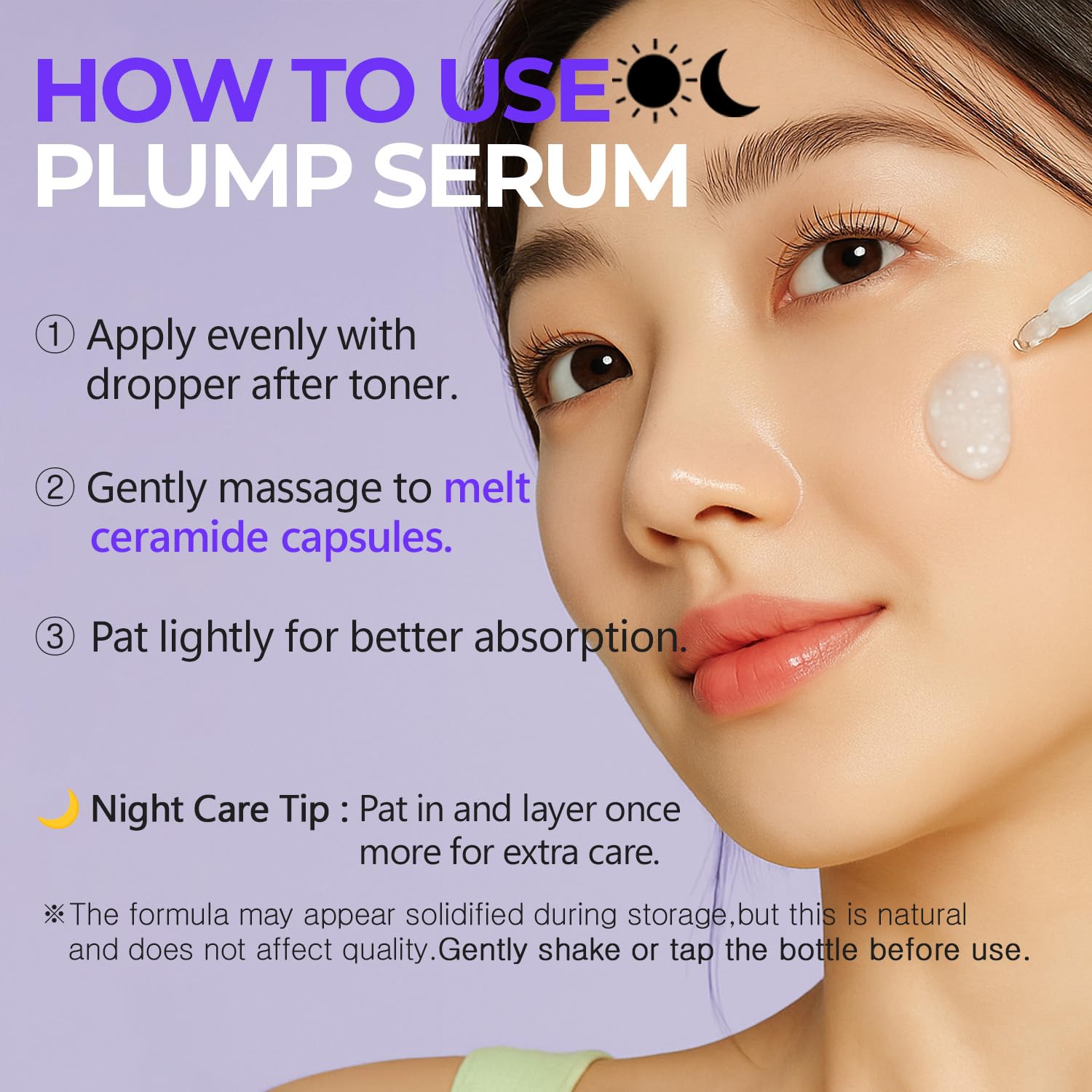 Ceramide Plumping Serum for Face 1.01 fl oz - Anti-Aging, Wrinkle Care with Volufiline & Bakuchiol, Glass Skin korean Skincare for Firming, Barrier Repair & Hydrating - Image 7