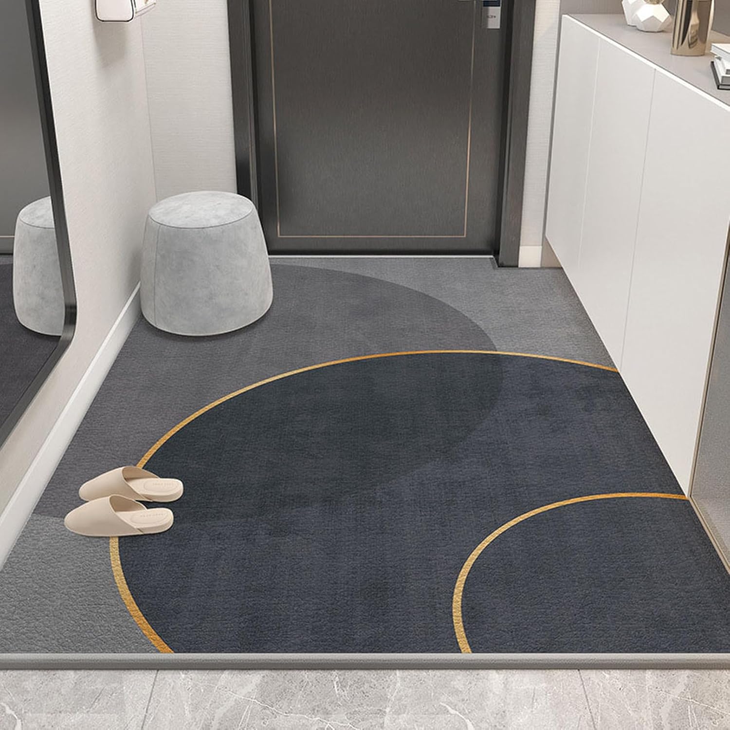 [DLAWF] 玄関マット 滑り止め 撥水 かわいい デザイン11 幾何学模様 屋内 室内 足拭きマット バスマット ドアマット 滑