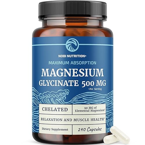 Magnesium Glycinate 500mg | Chelated for High Absorption | Muscle
