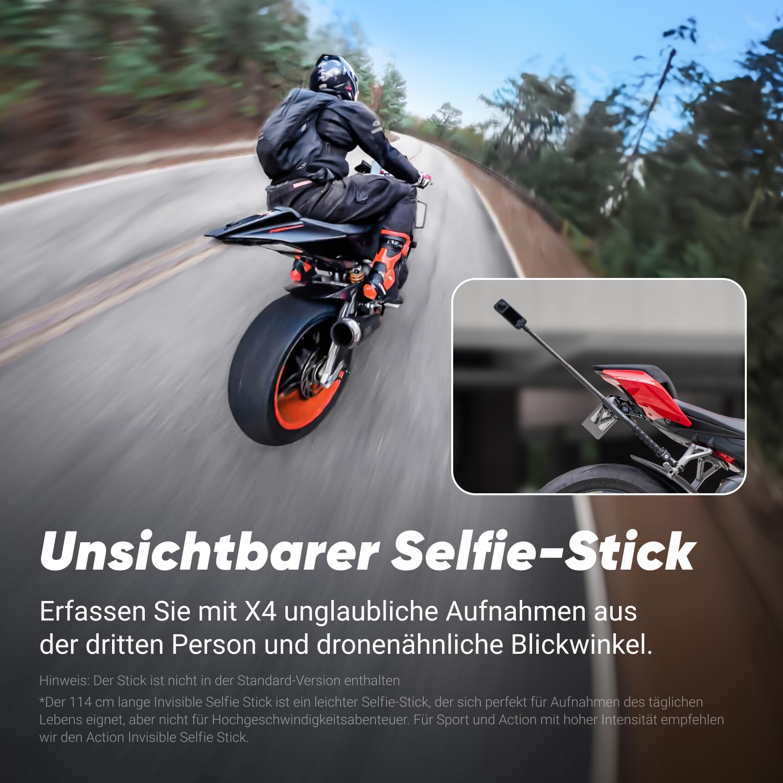 Insta360 X4 Standard-Bundle wasserdichte 8K 360 Action-Kamera 4K Weitwinkel-Video KI-Bearbeitung