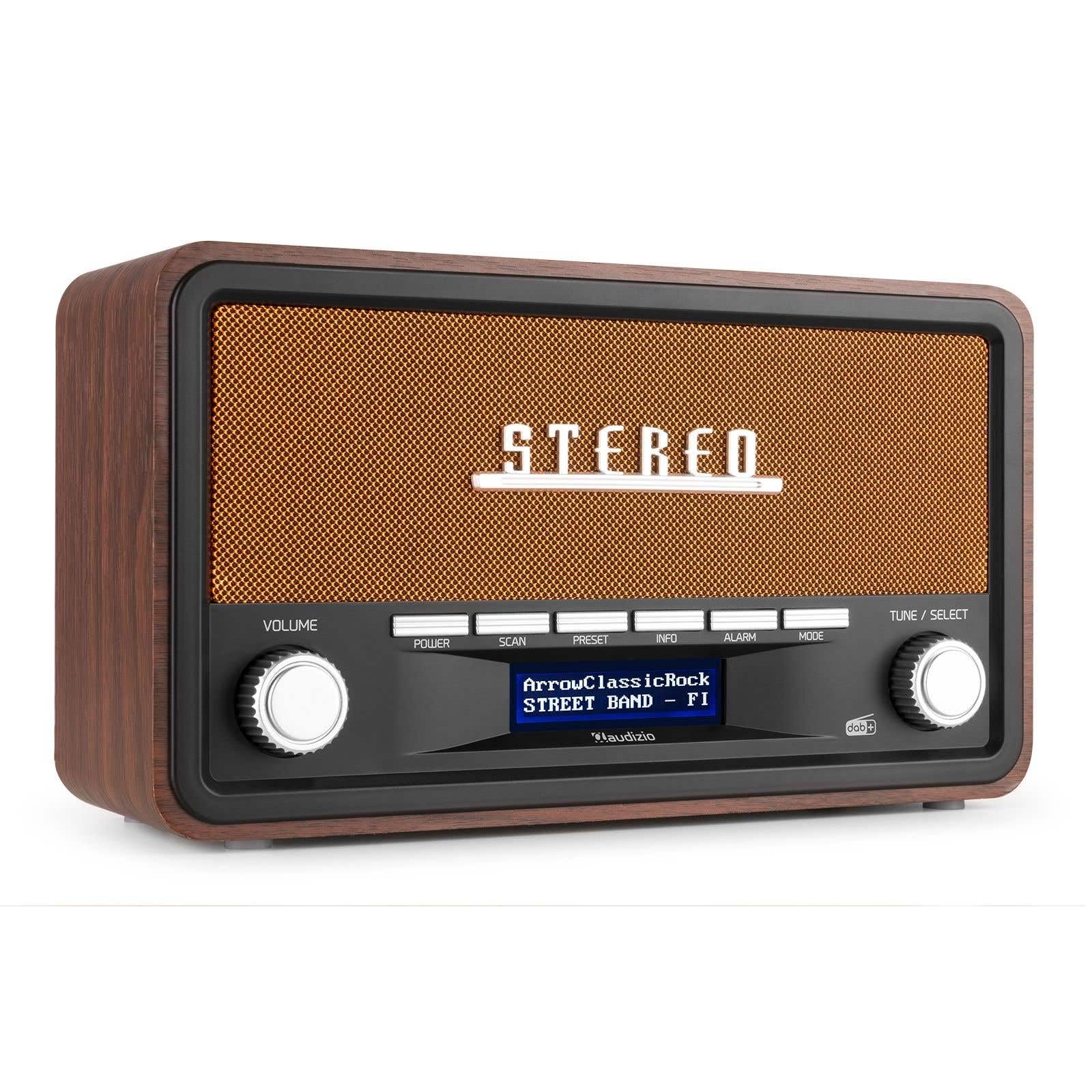 Audizio FOGGIA Radio Dab+ Portable Stéréo 50W - Cuivre, Fonction Réveil, Streaming Bluetooth, Radio FM, Entrée AUX Jack 3,5mm, 20 Stations Préréglées, Idéal pour Écouter la Radio Partout