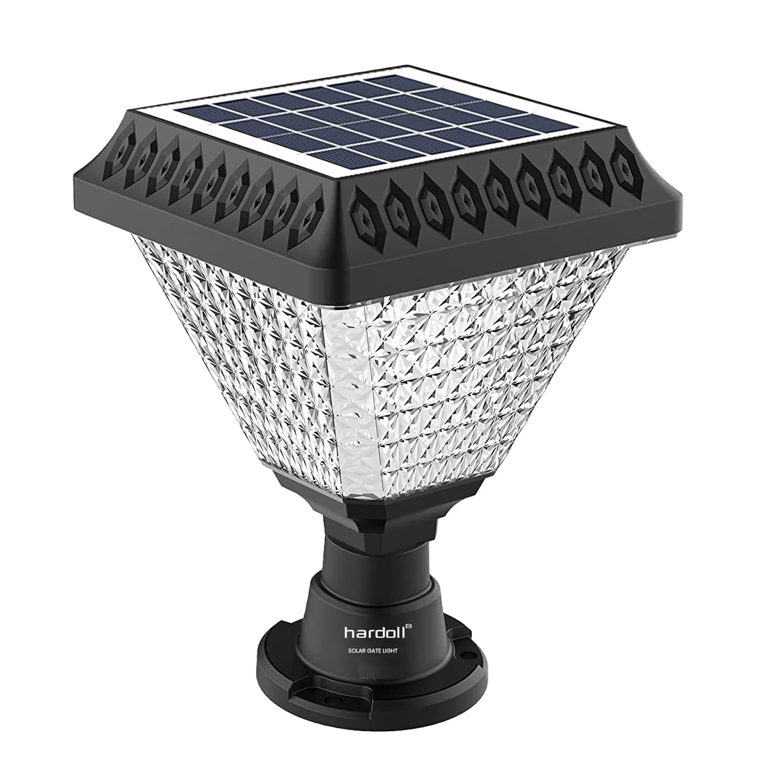 10W Decorative Automatic Waterproof Solar led Main gate Pillar Lights for Home and Garden lamp ABS Plastic (Pack of 1)