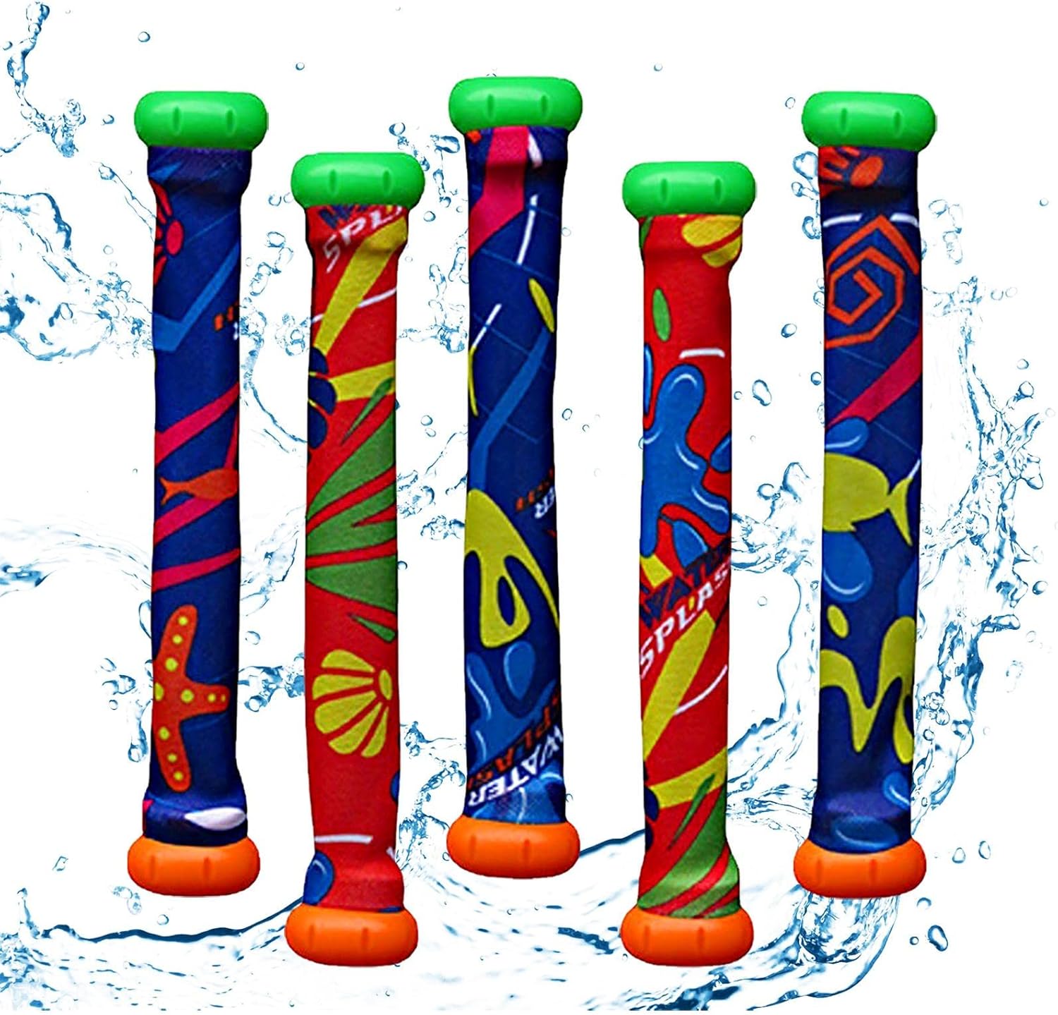 Jinmen 5pcs Dive Sticks For Kids 5pcs Safe Swimming Pool Toys, Diving Sticks For Swimming Fun