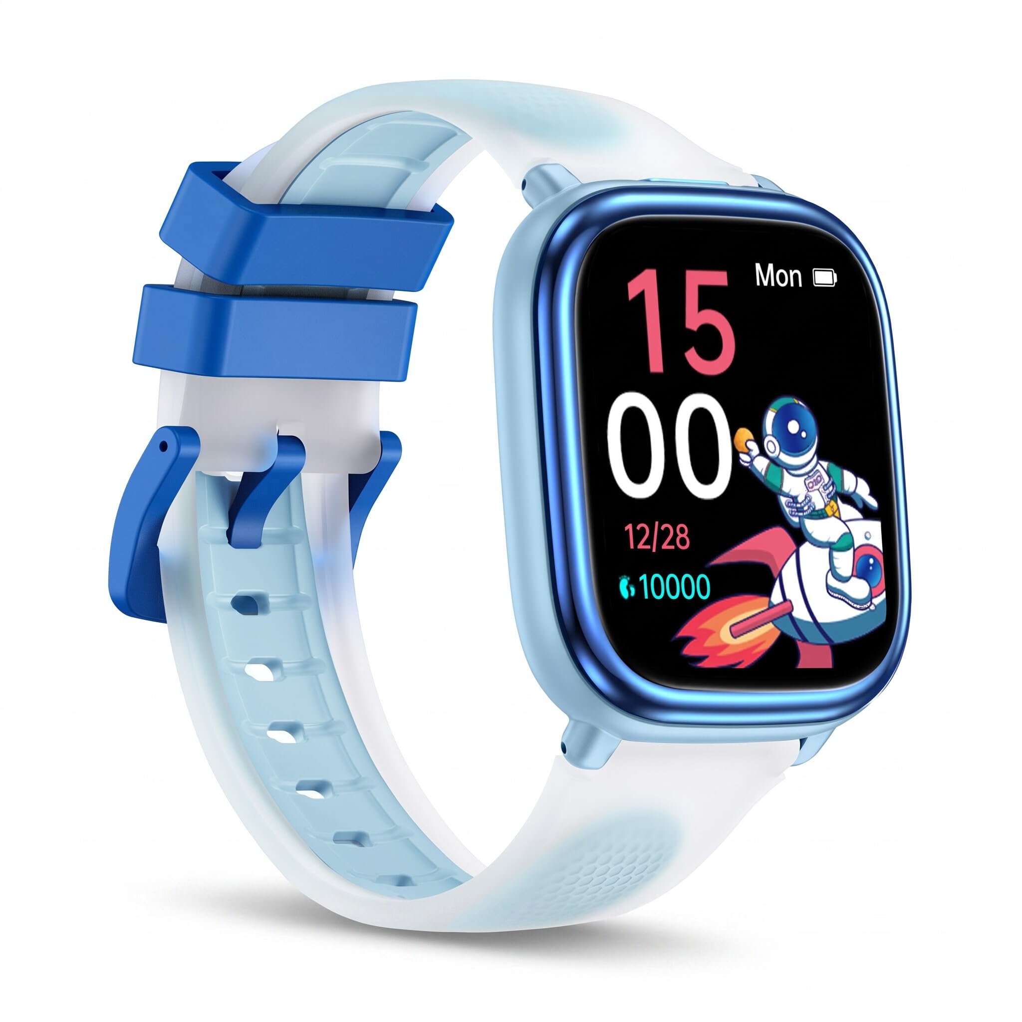 Sxhlseller Reloj Inteligente para Niños con Linterna y Juegos de (Blue)