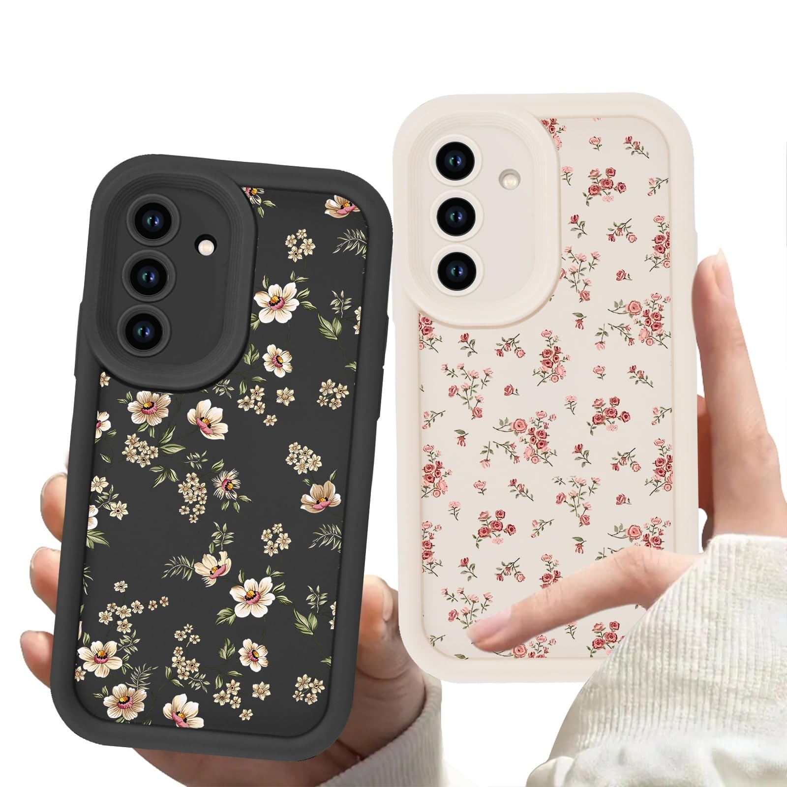 Huawei P30 Lite Cover - Floral Series - Design 5 - Pink & White - View #4