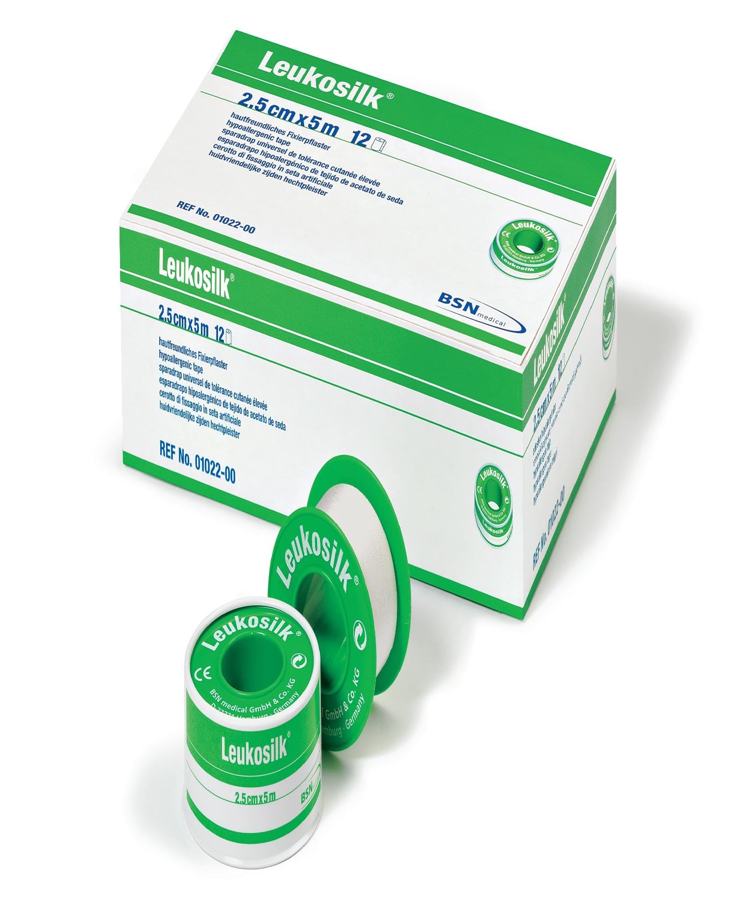 Leukosilk Rollenpflaster 5cm x 9,2m, 6 Rollen