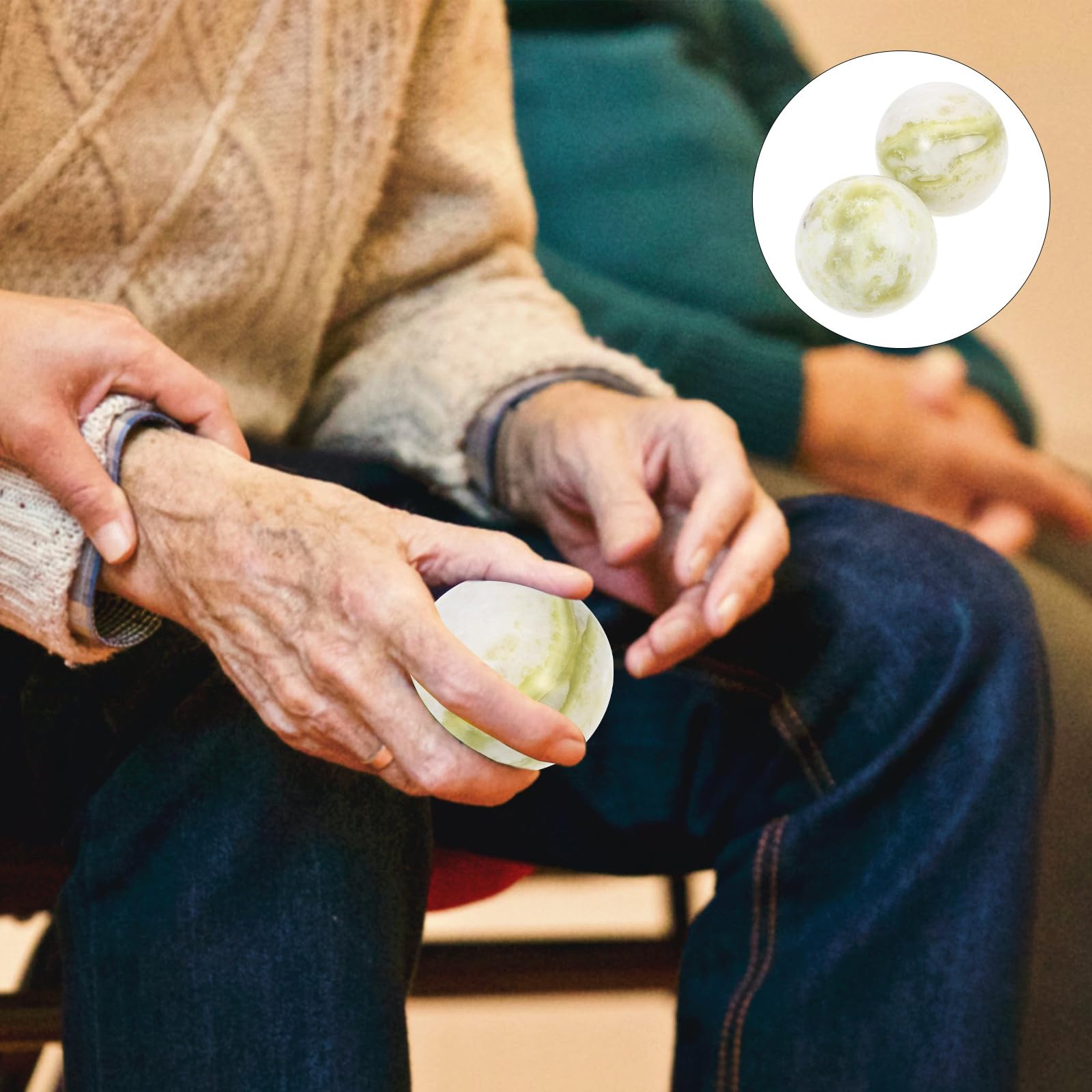 Balones de Ejercicio Salud, Bolas de Masaje de Jade Lantian