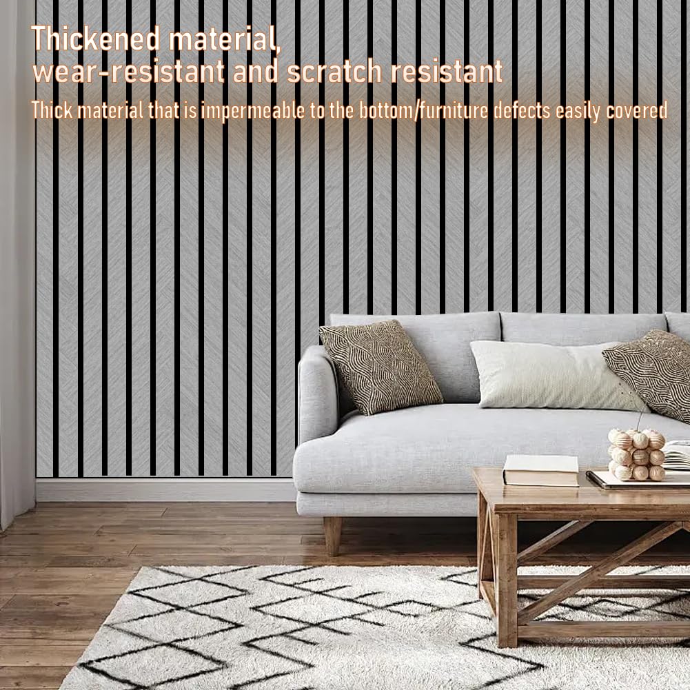 LOMUG Paneles acústicos autoadhesivos de madera 300x40cm, paneles de pared con aspecto de madera, decoración de pared 3D, panel de lamas de protección acústica de chapa de madera, paneles para techos