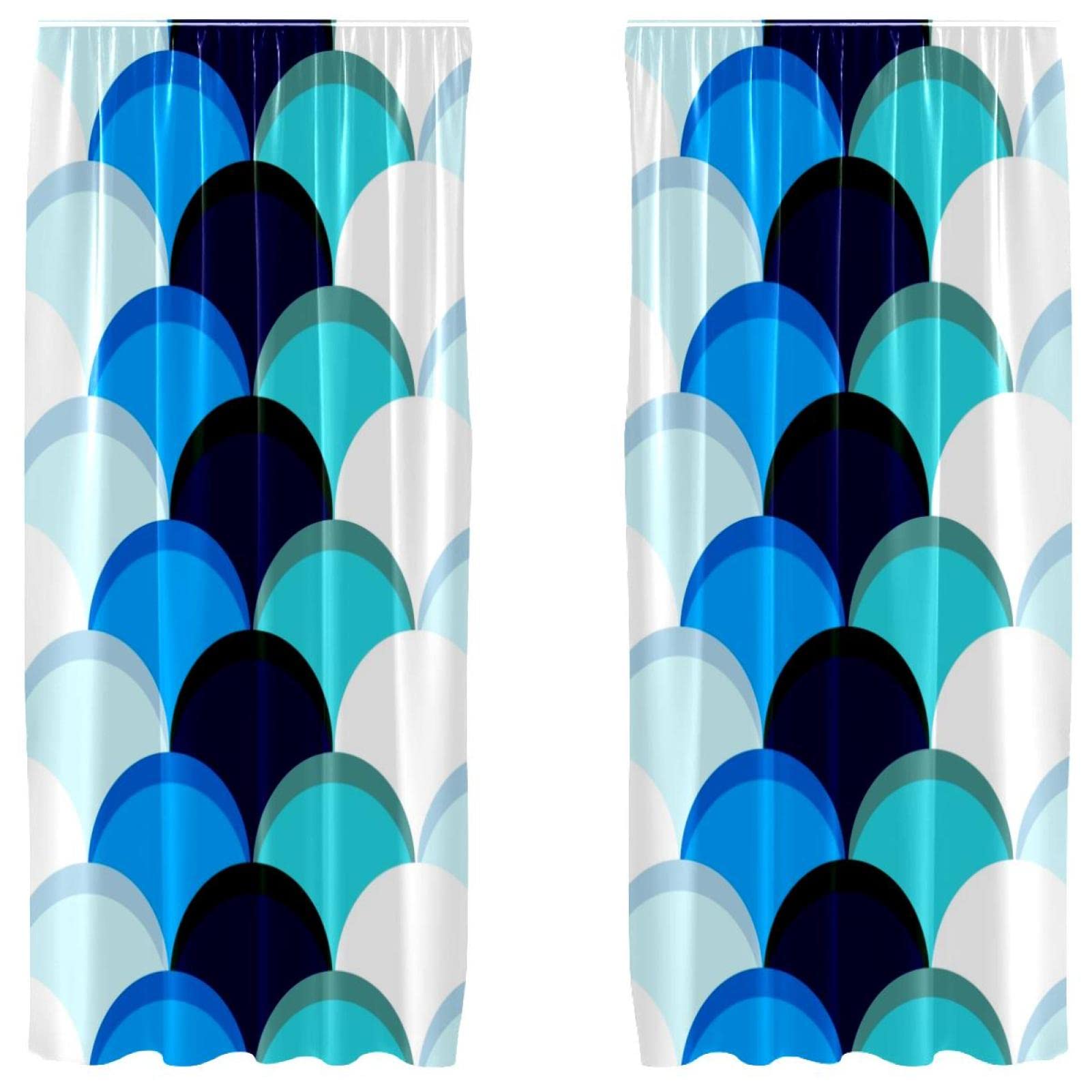 Rideaux occultants bleu microfibre 140x213 de chambre et de salon