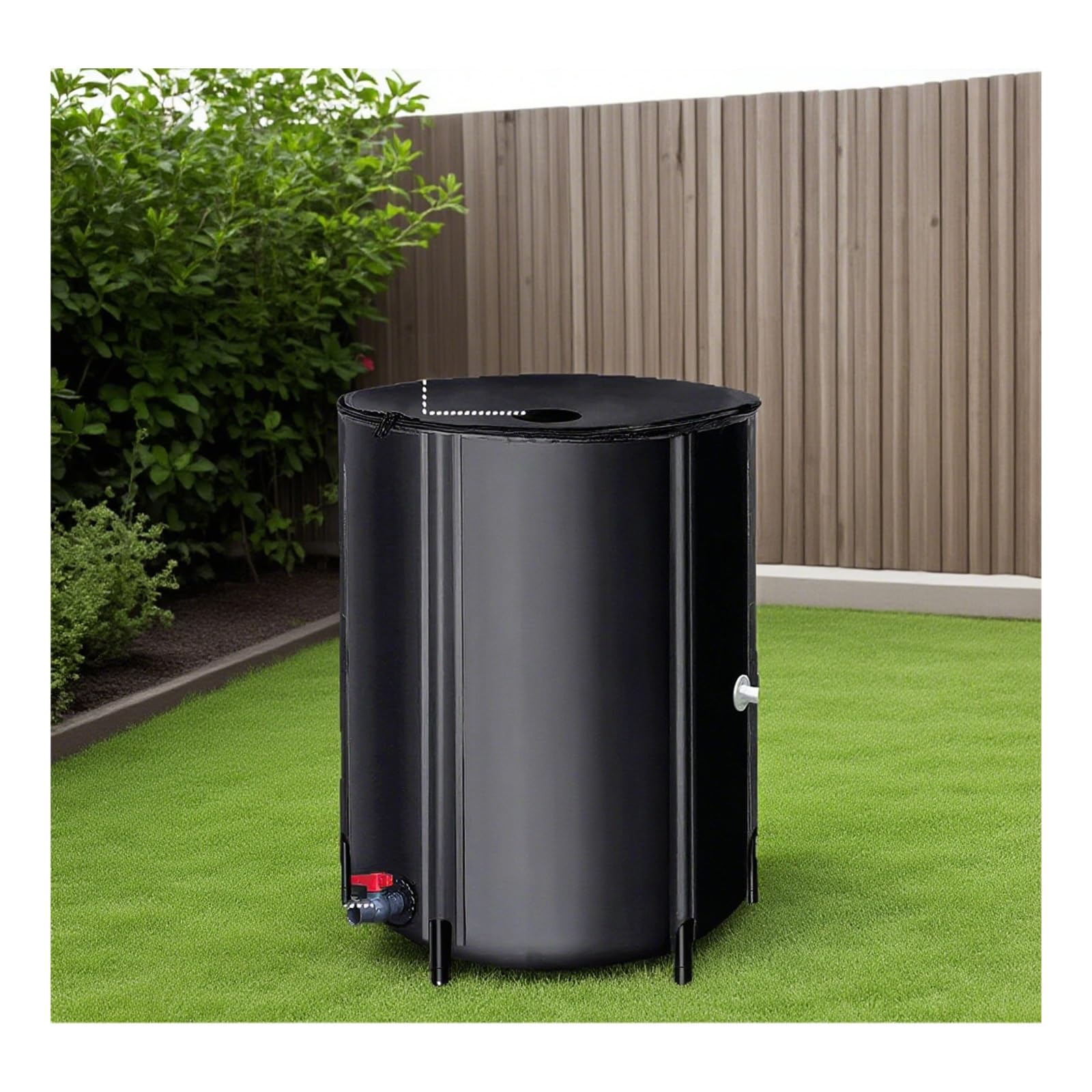 Rainwater barrels, Sun Protection and Anti-Aging, Wear-Resistant Fabric, Large Water Storage Capacity(Black,250L)