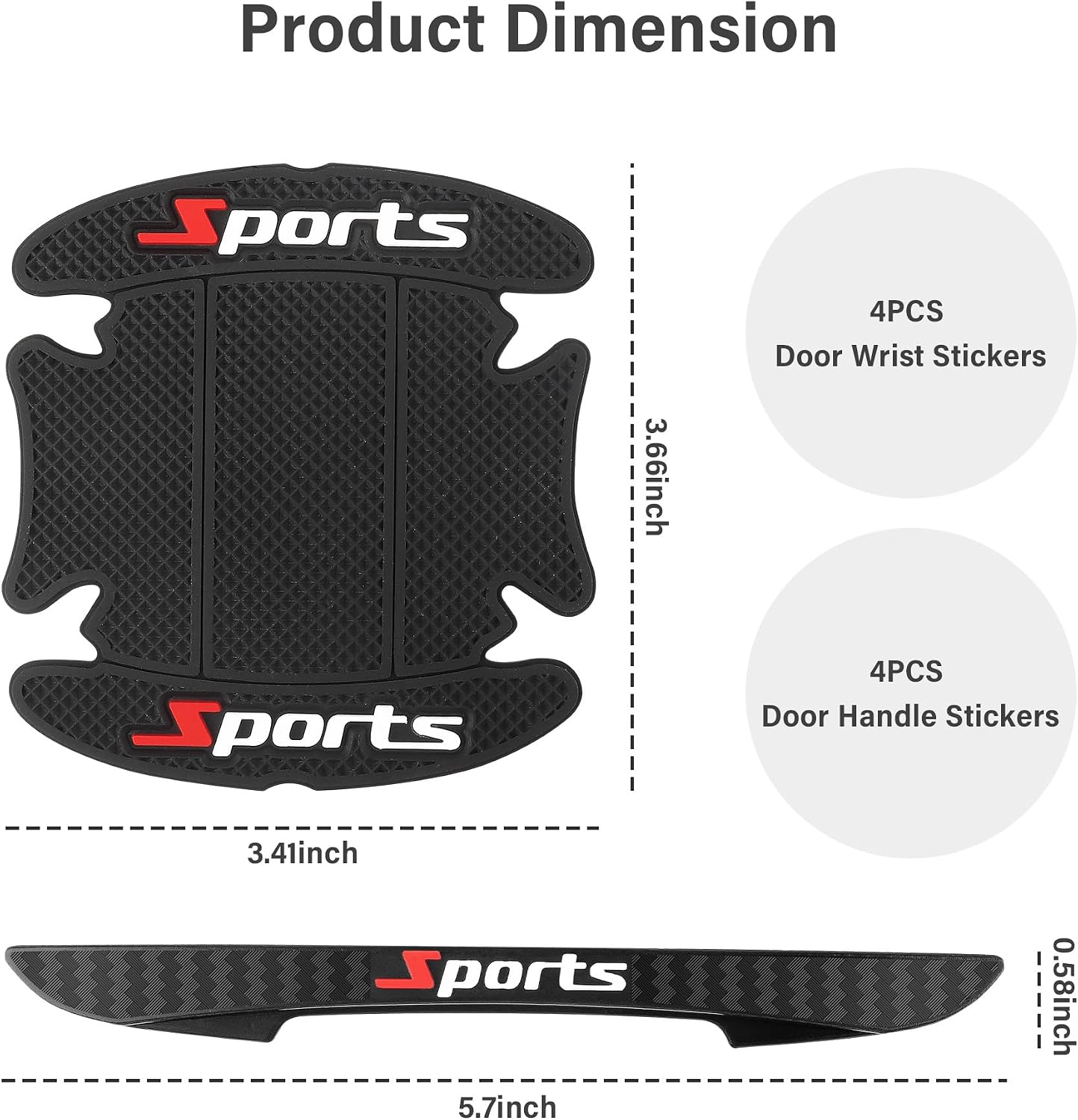 8PCS Car Door Protector,Sports Car Door Handle Protector,Sports Car Door Handle Scratch Protector,Universal CCar Door Edge Protector Fit Most Cars,SUVs,Trucks