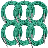 Vista 39 de Seismic Audio SASTSX-10Red-6PK 10 pies TS de 1/4 de pulgada, cable para guitarra, instrumento o parche, color rojo