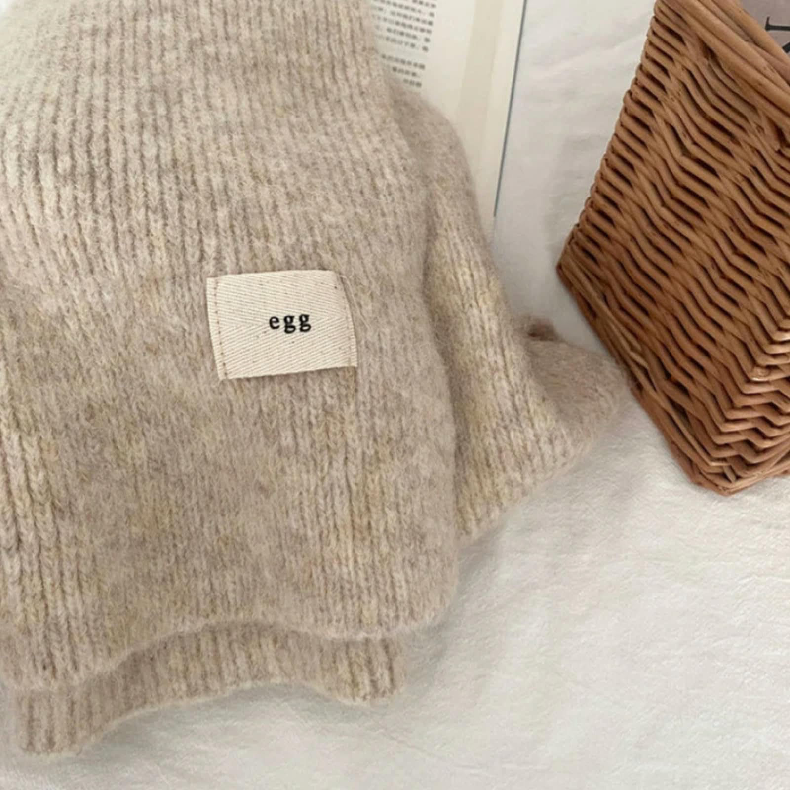 MdybF Sciarpa donna Donne Sciarpe Inverno Thicken Scaldare Scialli Morbidi Wraps Femminile Colore Puro Maglia Lunga Sciarpa