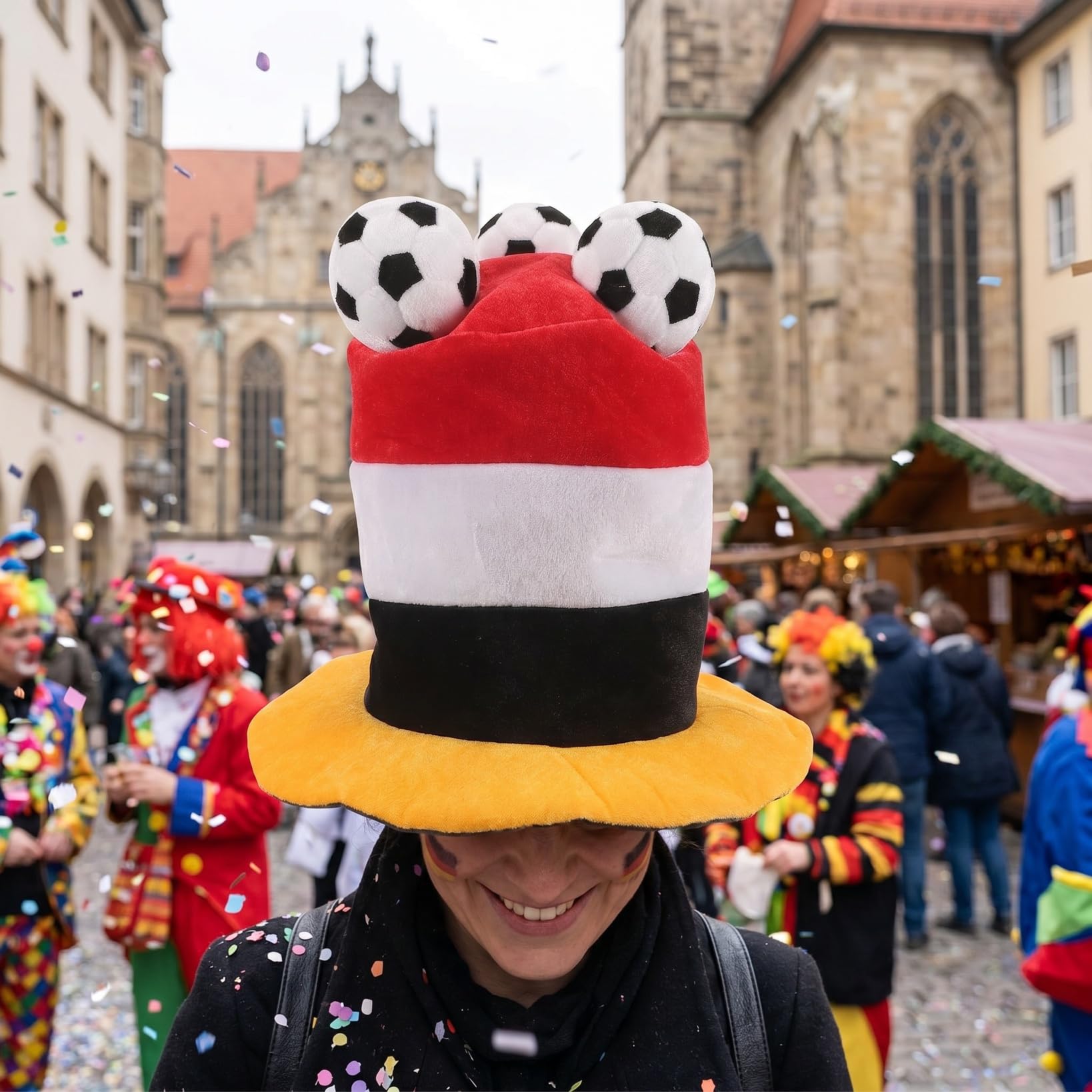 BESPORTBLE Sombrero decorativo para fiestas de fútbol, sombrero de carnaval, para adultos y adolescentes, como accesorio para fotos para juegos de fútbol, festivales, fiestas de cumpleaños, unisex