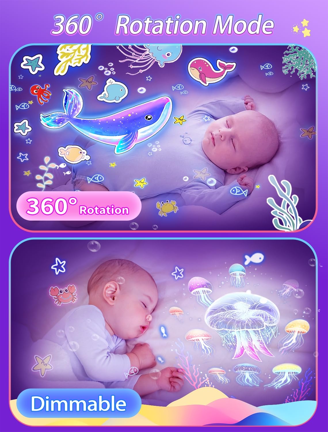 21 Sets of Films Projector Night Light for Kids Kids Night Light Projector for Bedroom Ceiling Star Galaxy — view 3