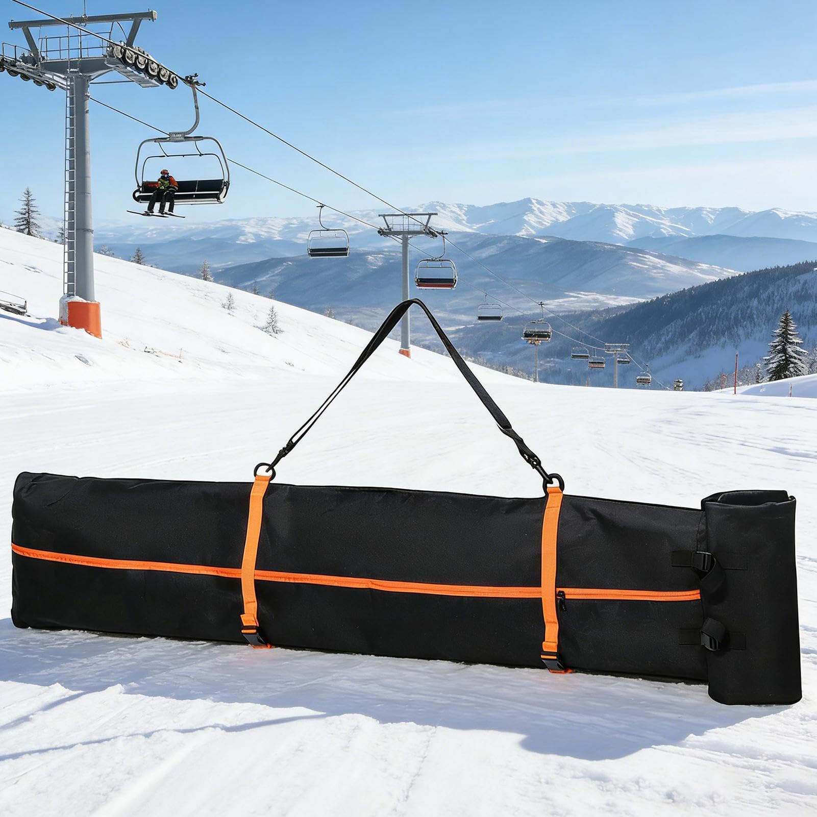Bolsa de Snowboard Organizador Acolchado | Fundas de Almacenamiento para Esquí Para Vuelo en Avión, Chaqueta de Invierno, Llaves, Equipaje, Hombres y Mujeres