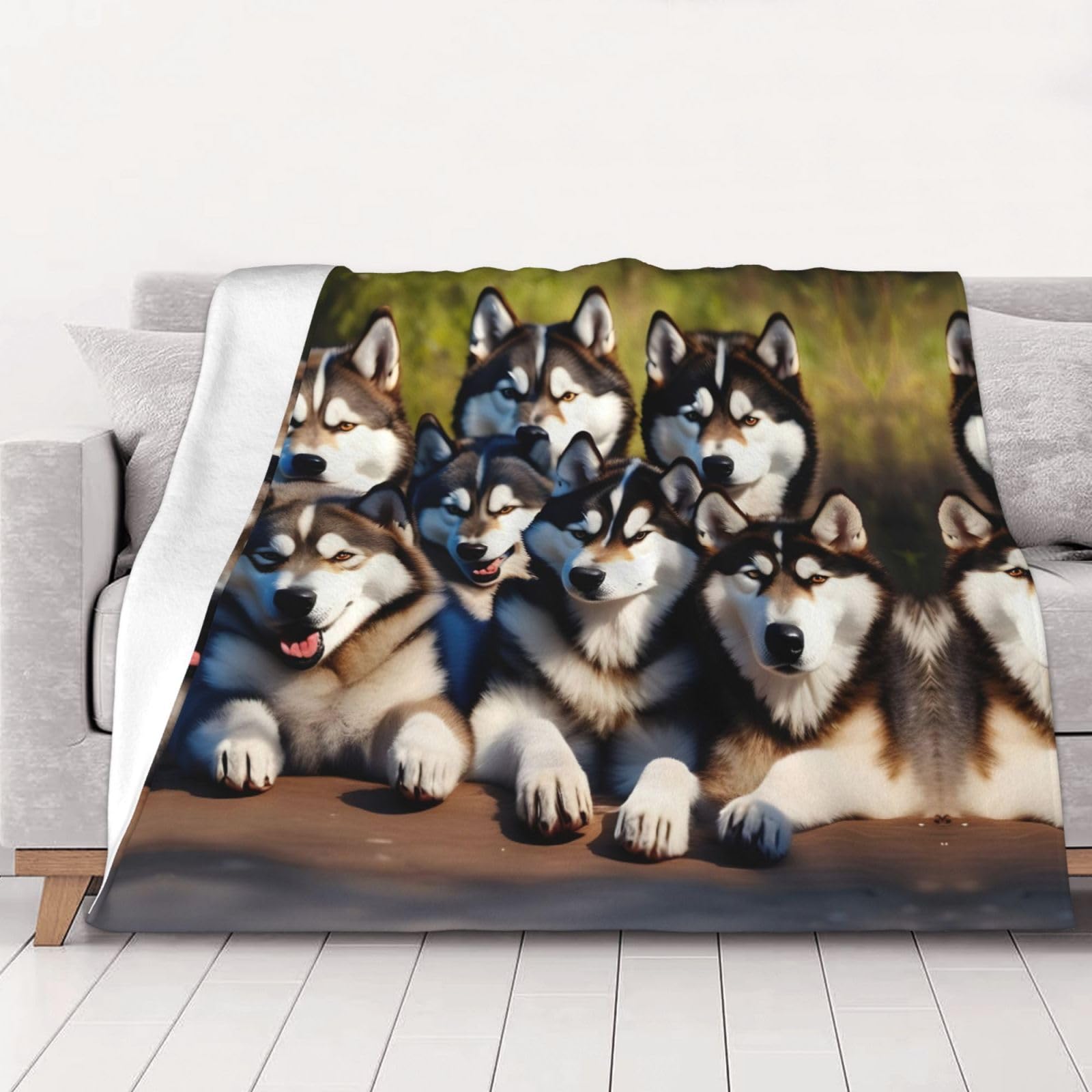 Couverture de lit en flanelle épaisse Husky idéale pour les soirées cocooning de l'hiver