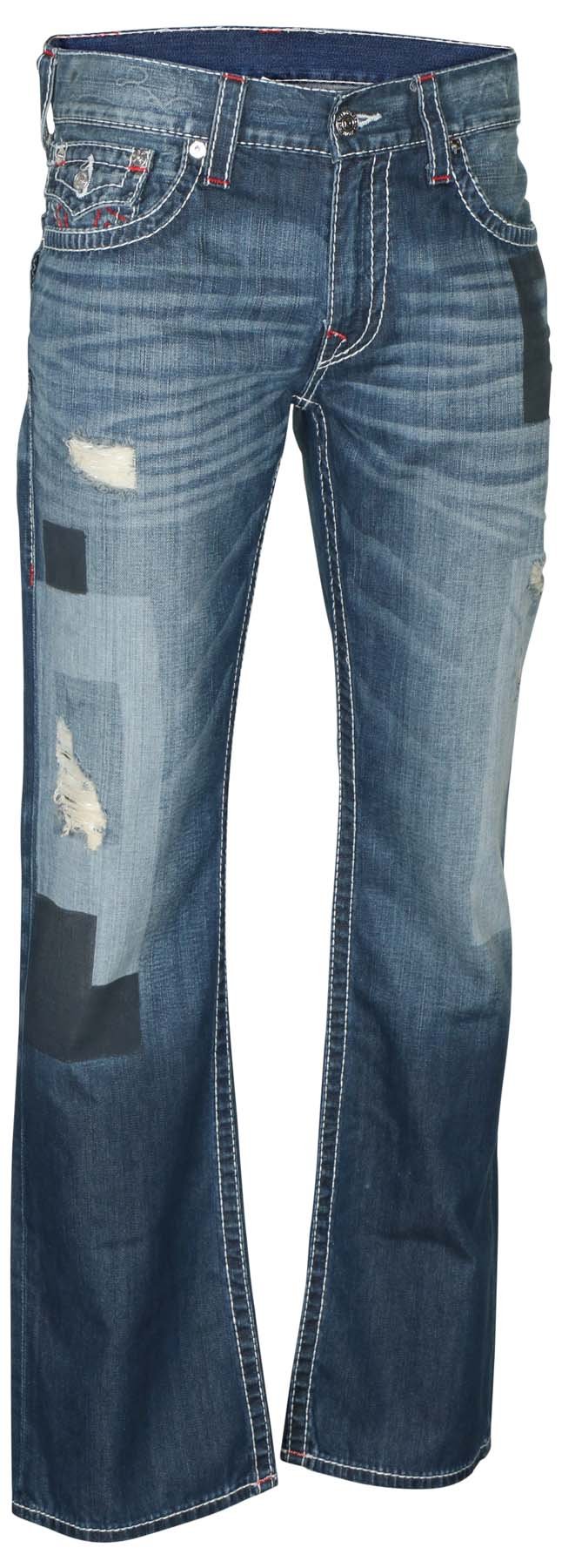 True Religion Men's BigT Flap Pocket Straight Leg Denim Jeans