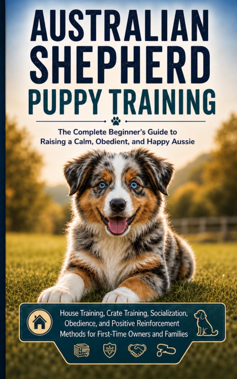 AUSTRALIAN SHEPHERD PUPPY TRAINING : The Complete Beginner's Guide to Raising a Calm, Obedient, and Happy Aussie: House Training, Crate Training, ... Methods for First-Time Owners and Families