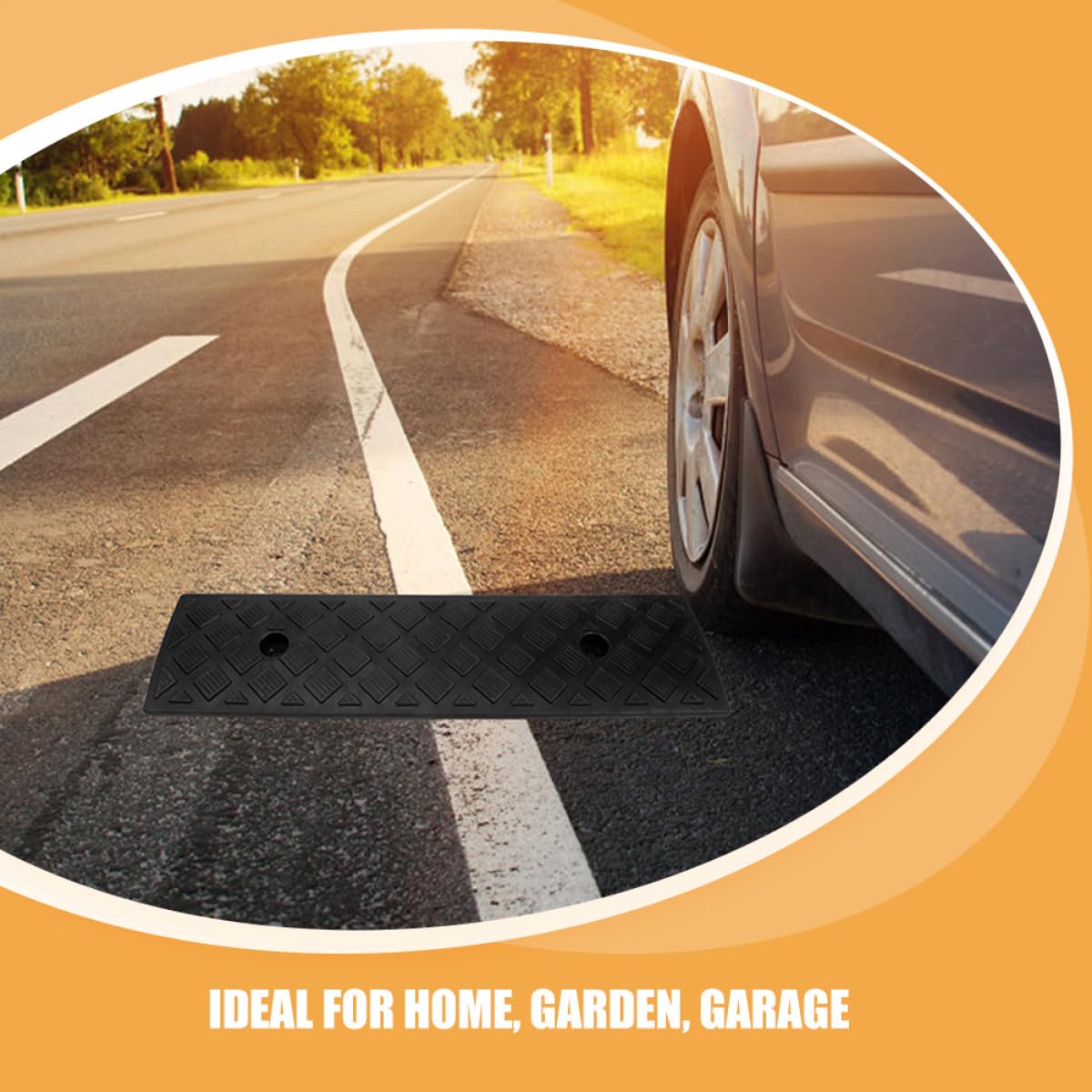 Rampa Di Soglia Antiscivolo 3.00Cm Altezza 2 Rampe Per Marciapiede E Vialetto Ideale Per Auto Moto Biciclette E Sedie a Rotelle Uso Interno Ed Esterno Per Casa Garage E Giardino