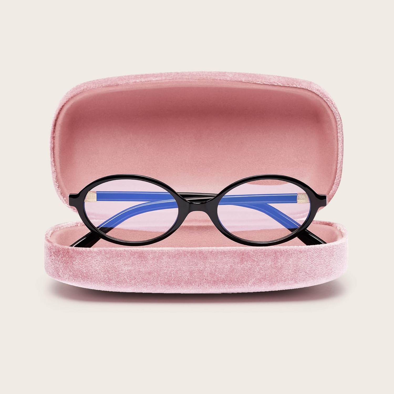 livho Blue Light Glasses for Women – Y2K Aesthetic Frame with Blush Pink Case, 90s Vibe for Screen Time Blue Light Blocking - Image 3