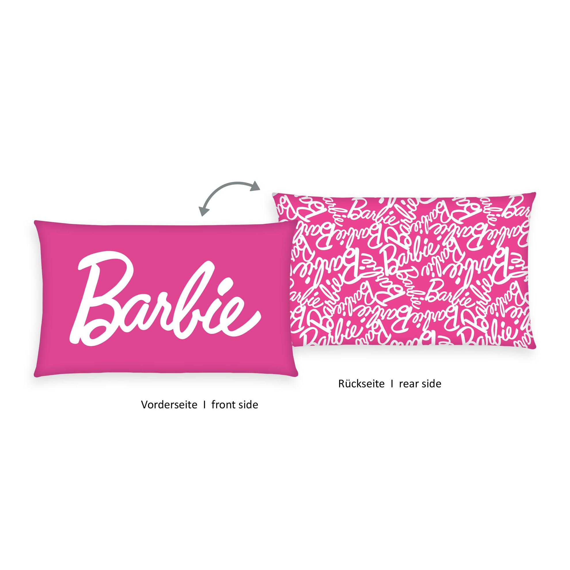 Herding Cojín con diseño de Barbie, 30 x 50 cm, cojín de niños de Tejido sintético de Pelo Corto Velboa, cojín Suave y Decorativo para acurrucarse, 100% poliéster