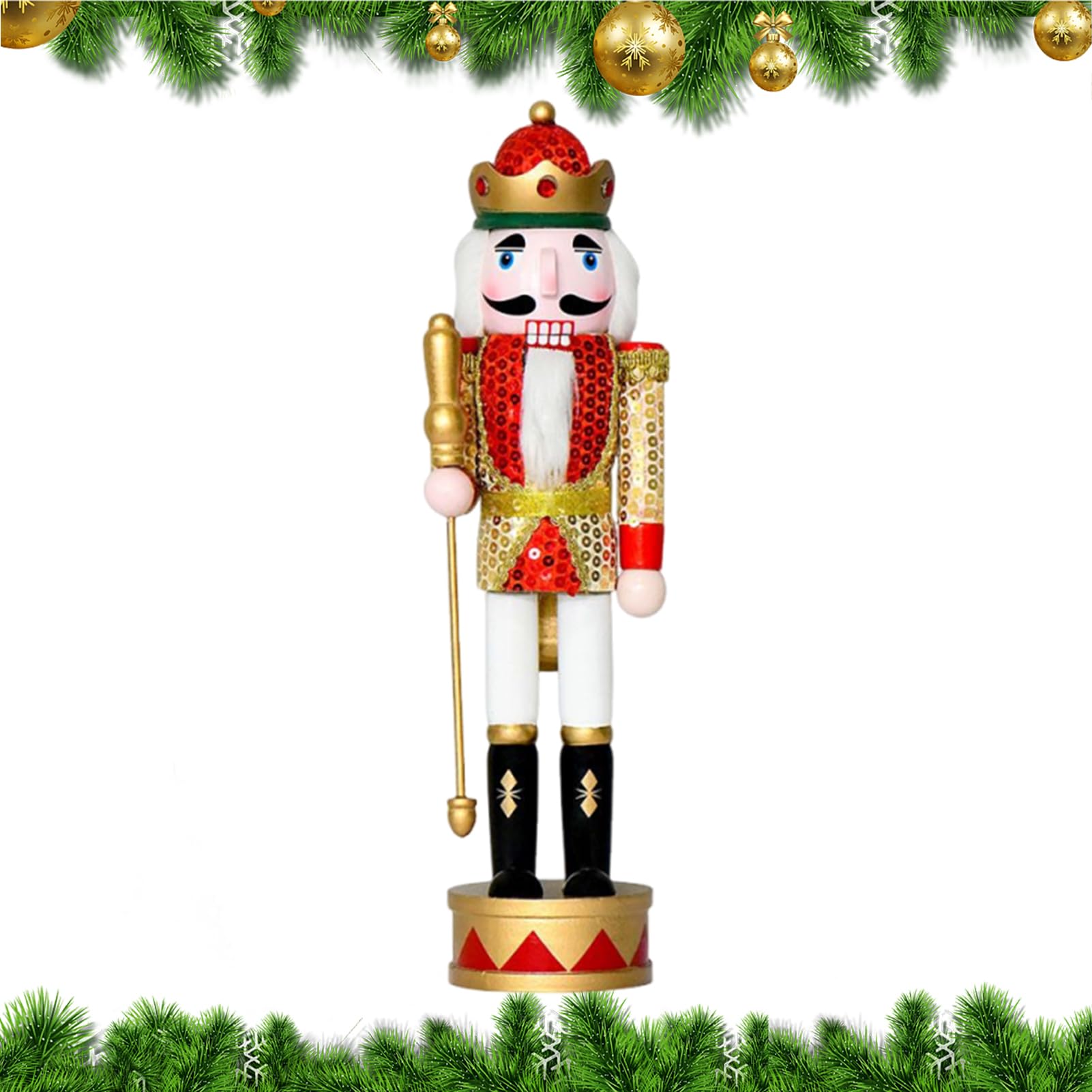 Casse-Noisettes de Noël en bois figurine décoration centre de table et étagère
