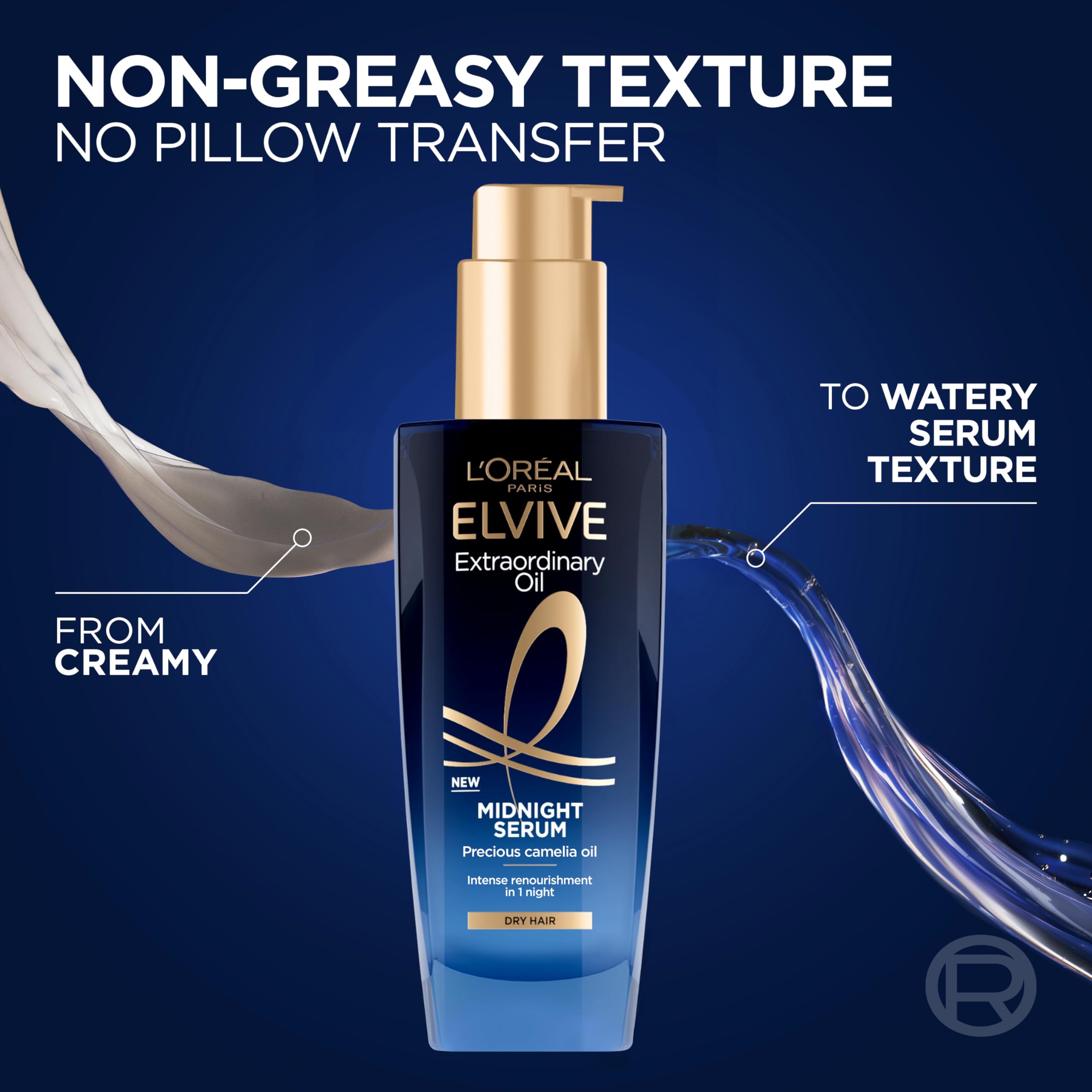 L’Oréal Paris Elvive Extraordinary Oil Midnight Serum, Renourishing Hair Treatment for Dry Hair Leave-in Night Hair Oil, 100ml - Image 3