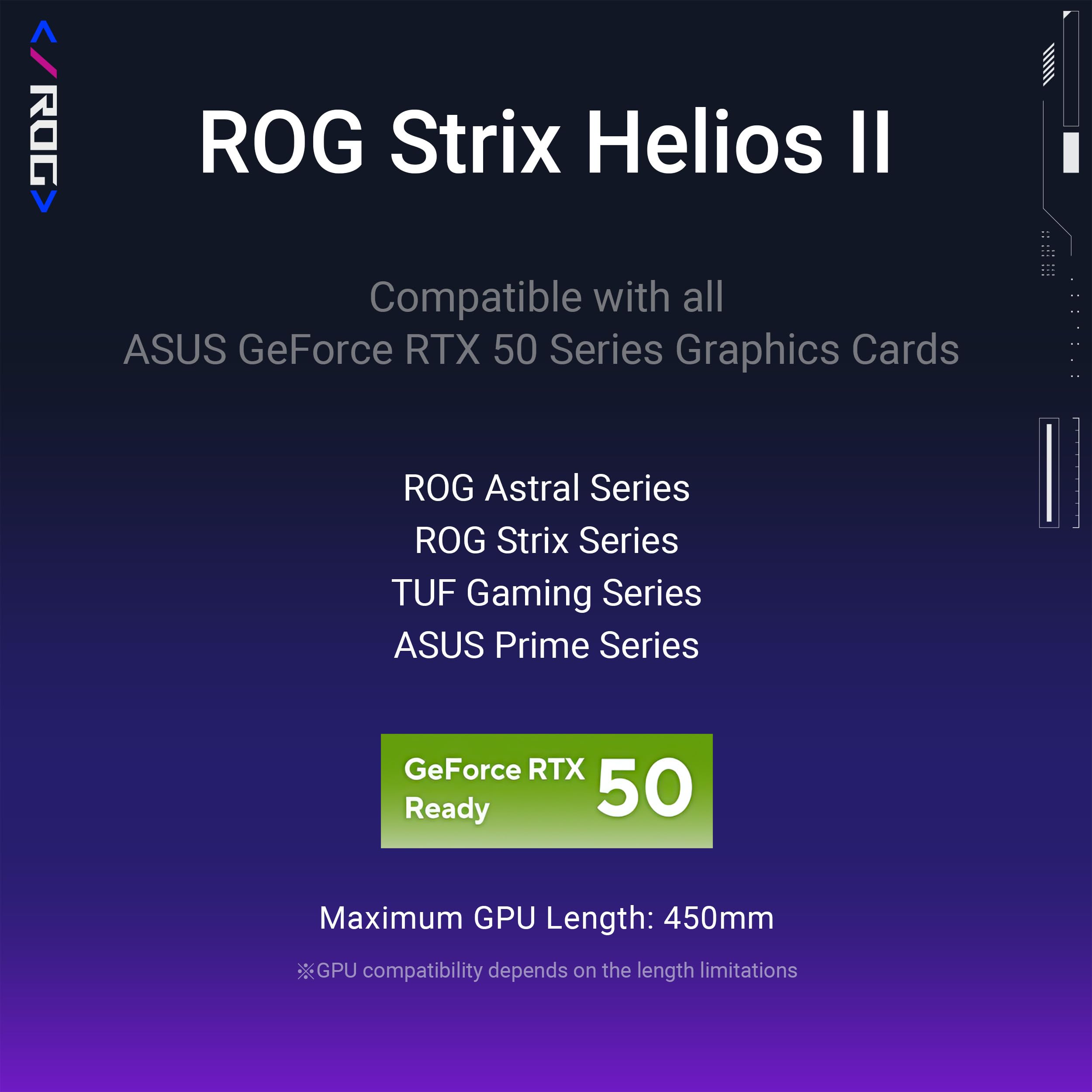 ASUS ROG Strix Helios II White Edition EATX - Carcasa para PC de Media Torre para Juegos, con Paneles Laterales de Vidrio Templado duales, Soporte para GPU de hasta 450 mm de Largo, Soportes para