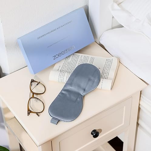 Miniatura 6 de ZOESMIEN - Máscara de dormir 100 seda de morera con correa ajustable máscara de ojos para mujeres y hombres máscara de dormir de seda HA para dormir
