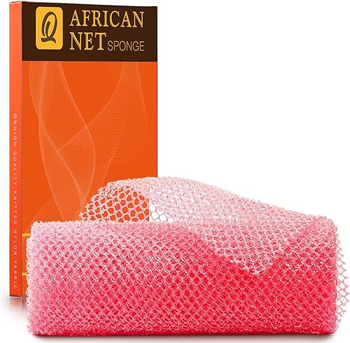 UJFQBH Esponja de red africana de red africana, esponja de baño de red larga, exfoliante para el cuerpo de la ducha, limpiador de espalda, suave