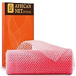 UJFQBH African Net Sponge African Net Long Net Bath Sponge Exfoliating Shower Body Scrubber Back Scrubber Skin Smoother,Great for Daily Use (Pink)