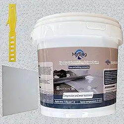 Tinta de piso de areia colorida epóxi, tinta de piso epóxi, revestimento com efeito de mármore de alto brilho para interior e exterior, resistente ao desgaste e antiderrapante, revestimento