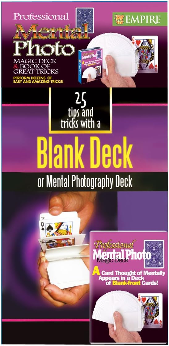 Mental Photography Deck/book Combo 2pc 5" Close-Up Magic Trick, Multicolors