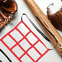 Vista 6 de POPETPOP Baseball and Softball Practice Net 2pcs Set Adjustable Pitch Back Net with 1 White and 9 Red Target Holes for Pitching and Hitting Training