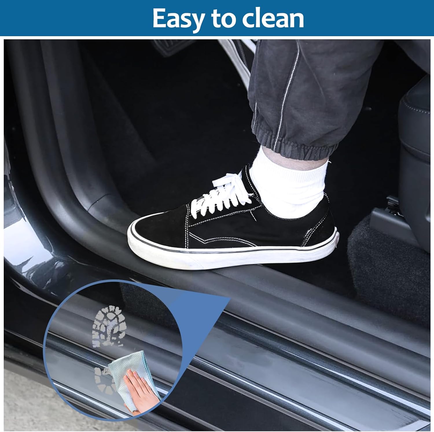 8PCS Tesla Model Y Juniper Door Sill Protector Entry Guards Anti-Kick Full Protect Front & Rear Door Entry Cover Scuff Plate Anti-Slip for Tesla Model Y Juniper 2025 2026 Accessories