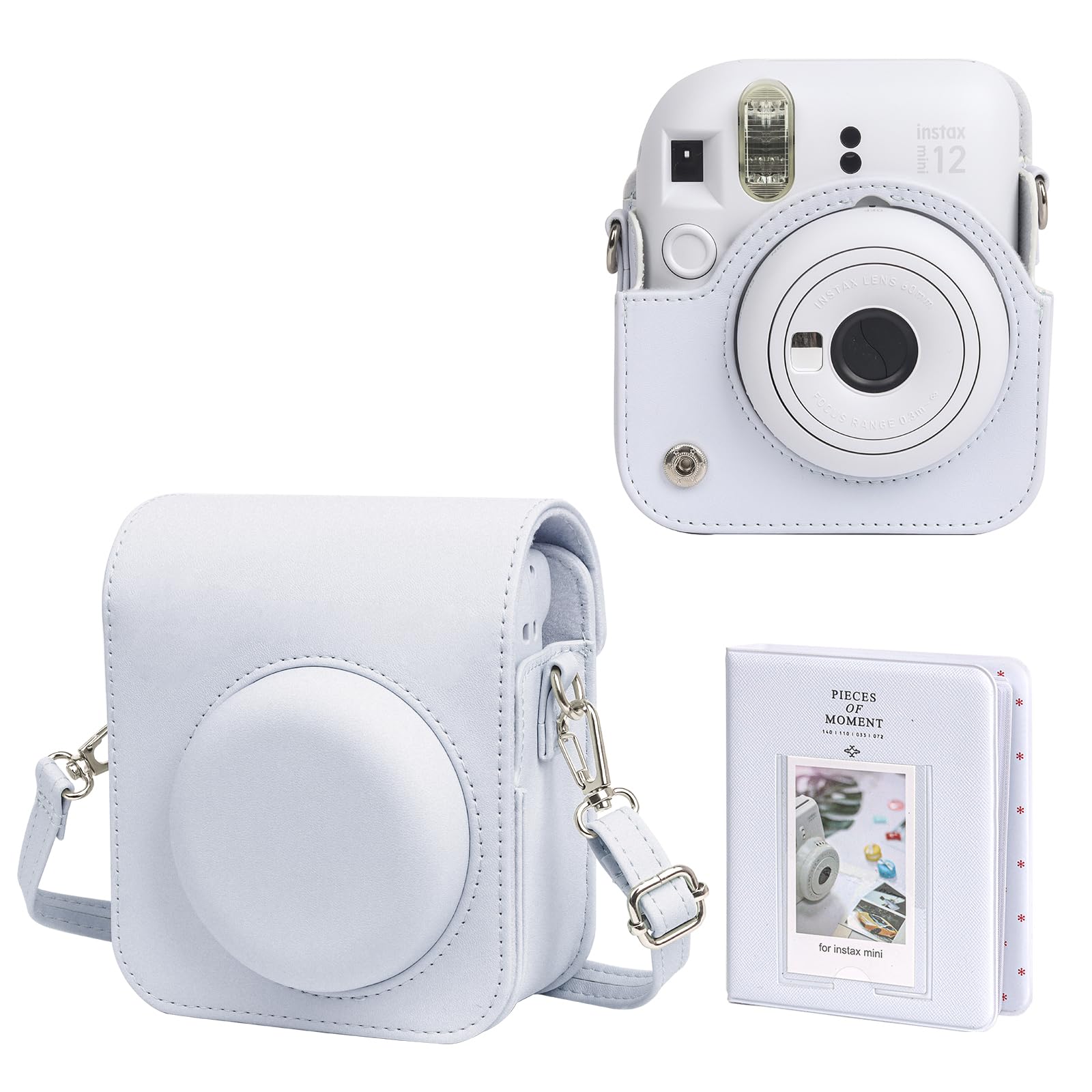 WOGOZAN Protective Case for Fujifilm Instax Mini 12 Instant Camera - with Light-Sensitive Holes, Lower Right Lens Fit, Specially Designed for Mini 12