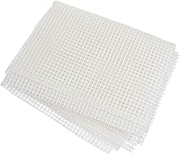 Vista 1 de EXCEART Alfombra de lona de malla con gancho en blanco para hacer tapiz, kit de bricolaje para decoración de manualidades de bordado (blanco) 59.1 x