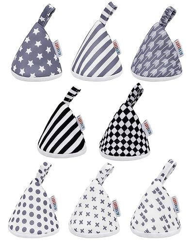 Miniatura 7 de ALVABABY 4 fundas de orina para bebé, 3.5 x 4 pulgadas, fuerte absorción de agua para niño recién nacido, gorro reutilizable de 4 capas, accesorio