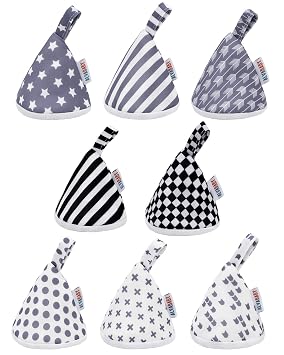 ALVABABY 8 Pcs Baby Boy Pee Covers, 3.5 * 4 In,Strong Water Absorption Pee Shield for Newborn Boy, 4-Layer Reusable Pee Cap, Diaper Changing Accessory for Baby Gift 8NG01
