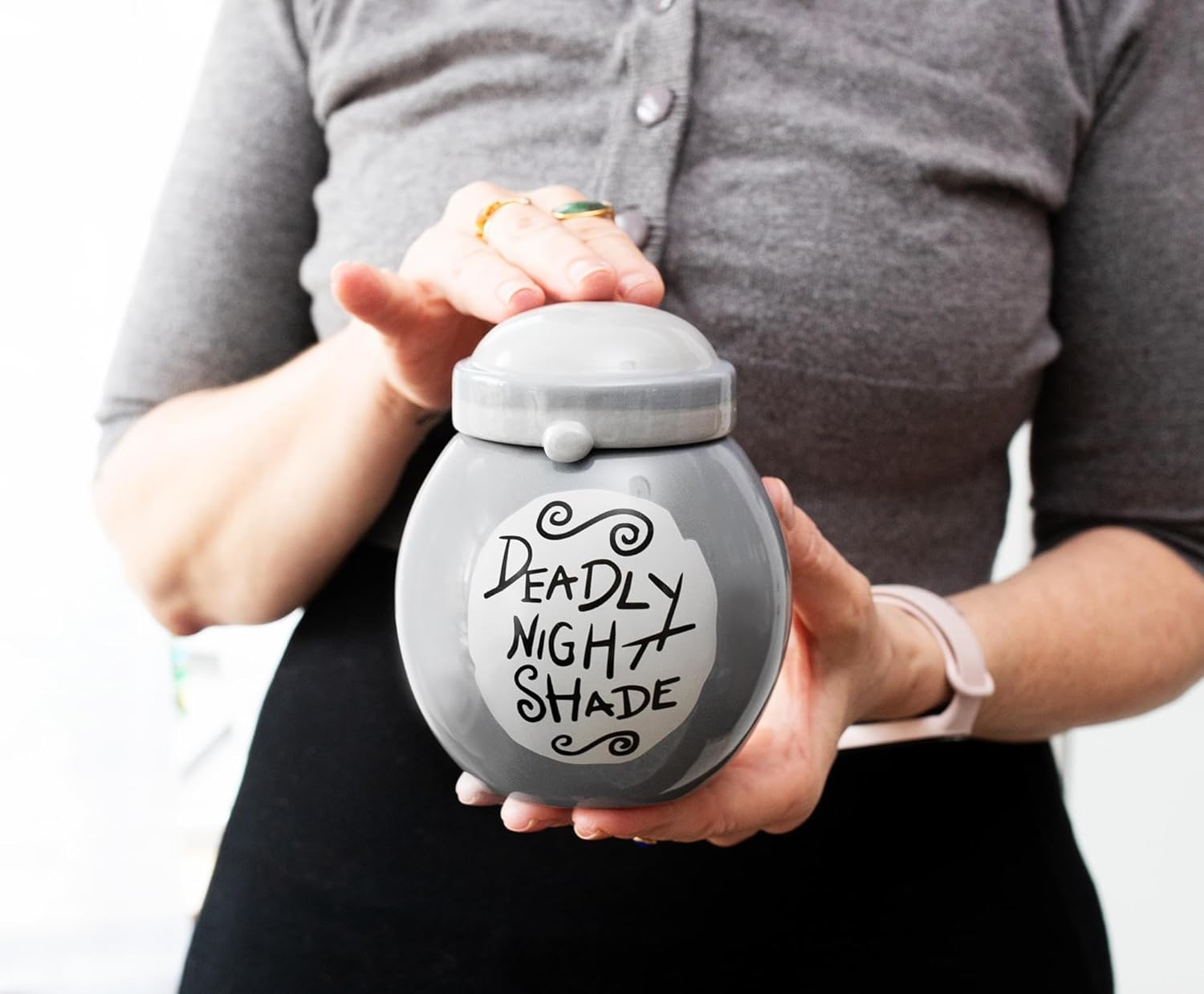 Silver Buffalo Disney The Nightmare Before Christmas Sally's Mini Storage Jars 3-Piece Set Replica | Sculpted Ceramic Kitchen Containers For Snacks