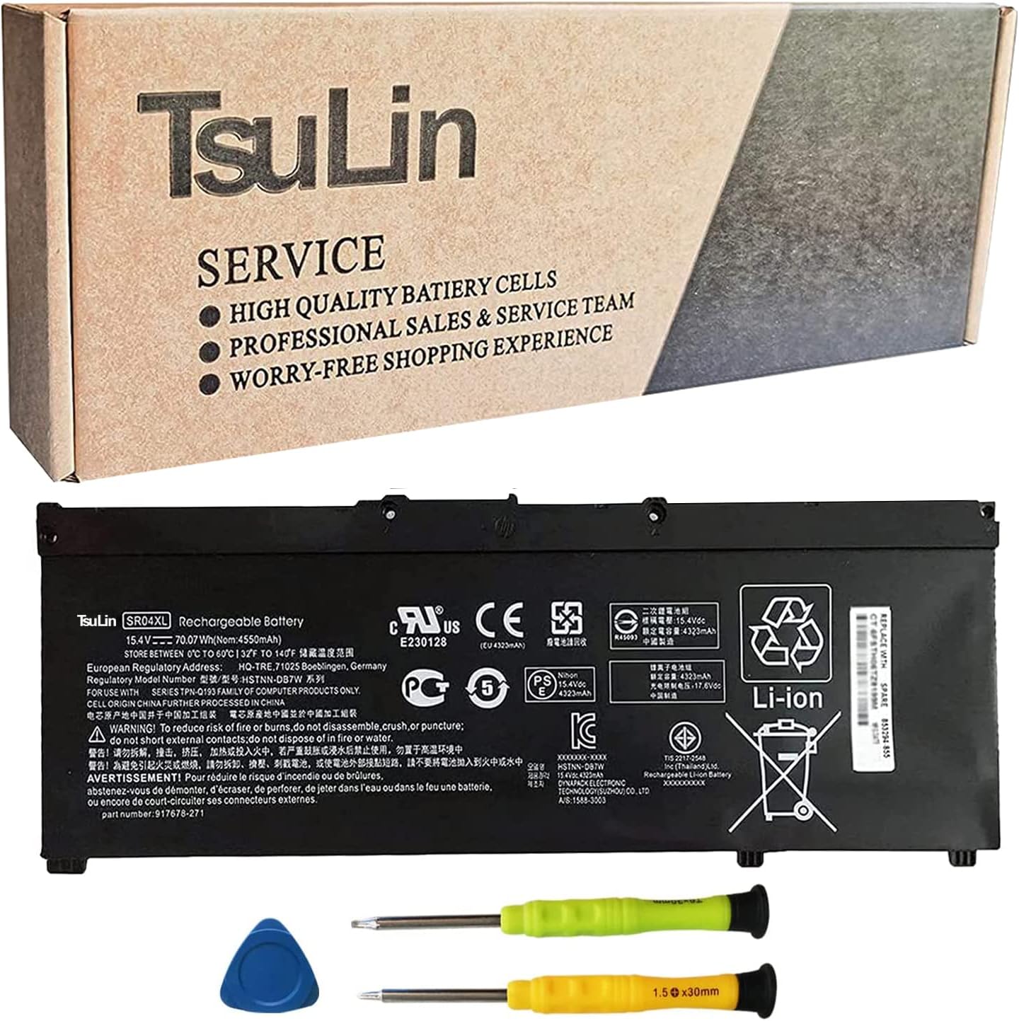 SR04XL Battery SR03XL Laptop Battery for HP Omen 15-CE0XX 15-DC0XX Series 15-CE009LA 15-CE015DX 15-DC0051NR Pavilion 15-CB0XX 15-CX0XX 15-CB041NR 15-CX0056WM 917678-1B1 917724-855 917678-2B1